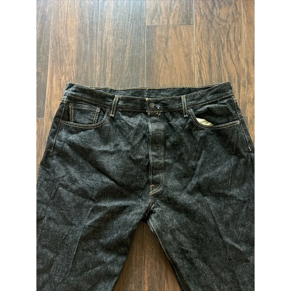 Men's‎ Levi's Jeans 501 Button Fly Straight Leg Waterless Black Wash Sz 42x34
